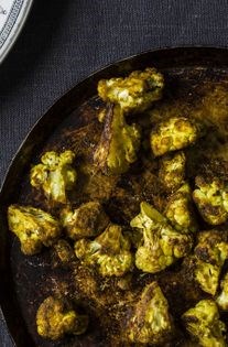 Roasted spiced chicken thighs