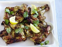 Roasted spiced chickens with coriander