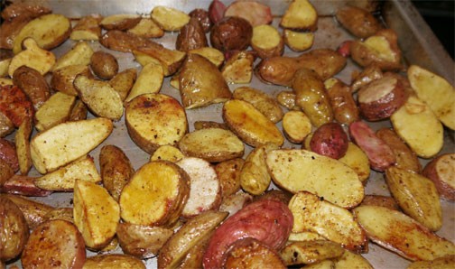 Roasted spiced potatoes