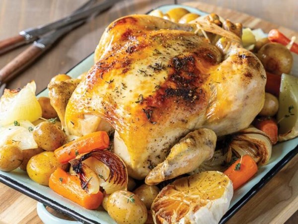 Roasted spring chicken