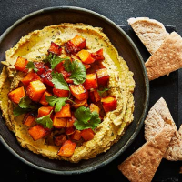 Roasted squash & coriander houmous