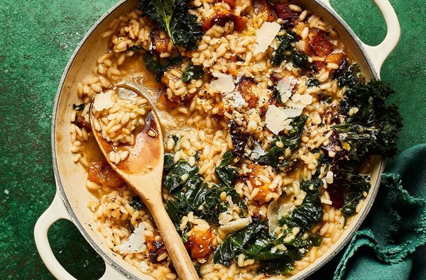 Roasted squash & kale risotto 