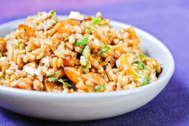 Roasted squash and einkorn wheat salad
