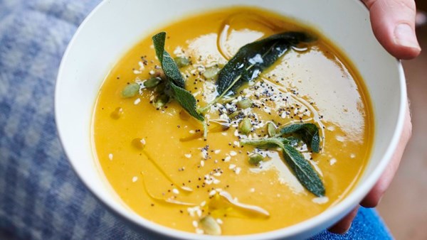 Roasted-squash-and-parsnip soup