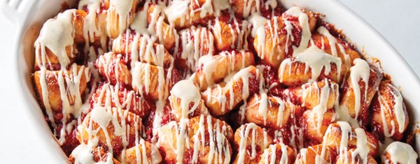 Roasted strawberry bubble bread