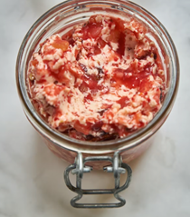 Roasted strawberry ginger compound butter