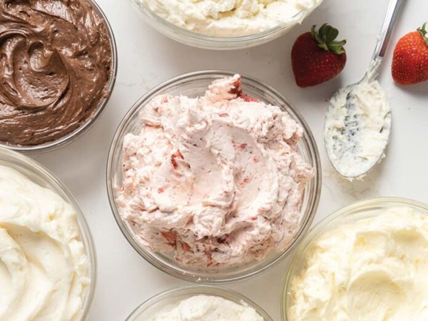 Roasted strawberry Italian buttercream