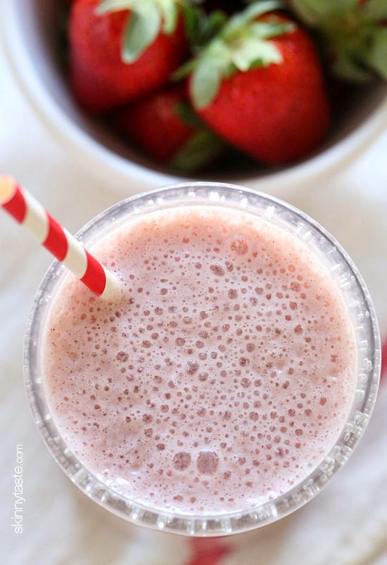 Roasted strawberry protein smoothie