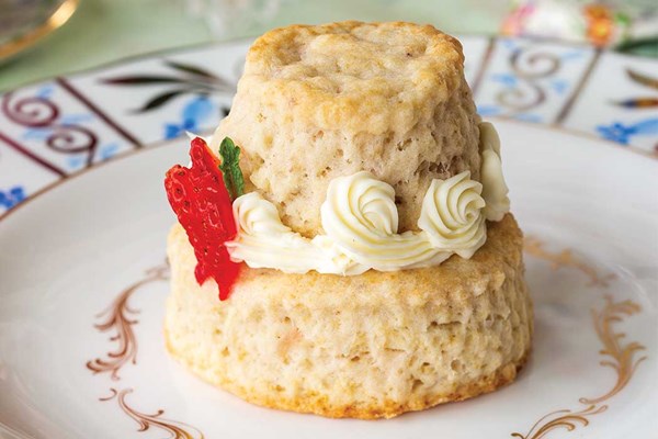 Roasted strawberry scone hats