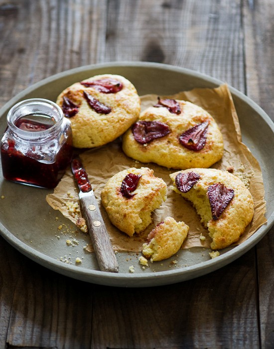 Roasted-strawberry scones