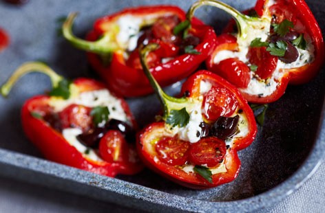 Roasted stuffed peppers