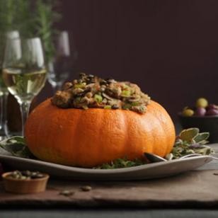Roasted stuffed pumpkin