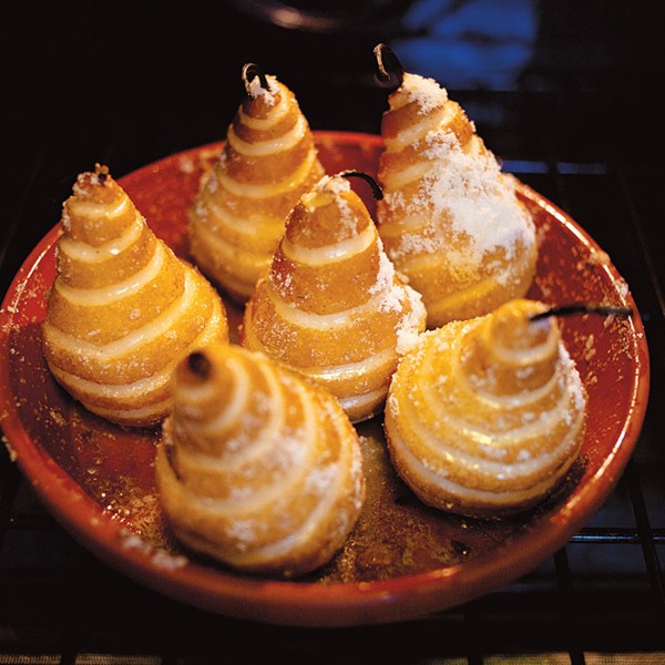 Roasted sugar-glazed pears