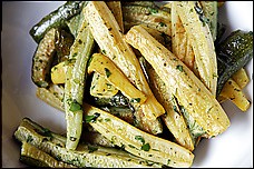 Roasted summer squash with herb medley 