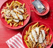 Roasted summer veg & chicken pasta