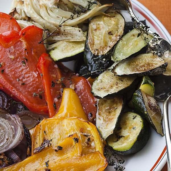 Roasted summer vegetables