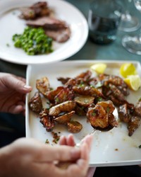 Roasted sunchokes with buttery bagna cauda