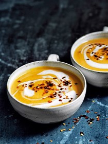 Roasted sweet potato and coconut soup