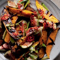 Roasted sweet potatoes & fresh figs