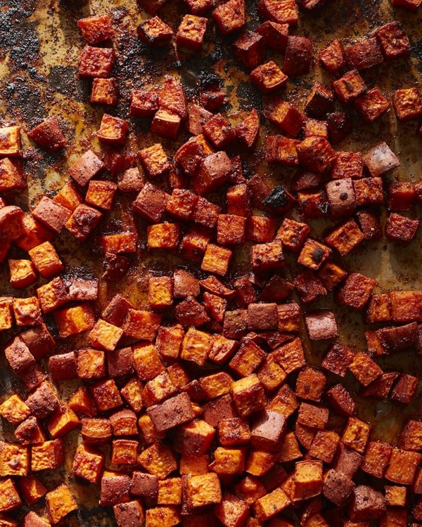 Roasted sweet potatoes 