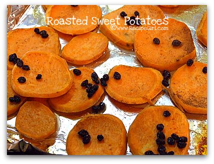 Roasted sweet potatoes
