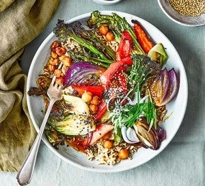 Roasted teriyaki veg bowl