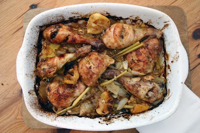 Roasted Thai chicken thighs