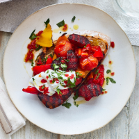Roasted tomato, pepper and chorizo on sourdough