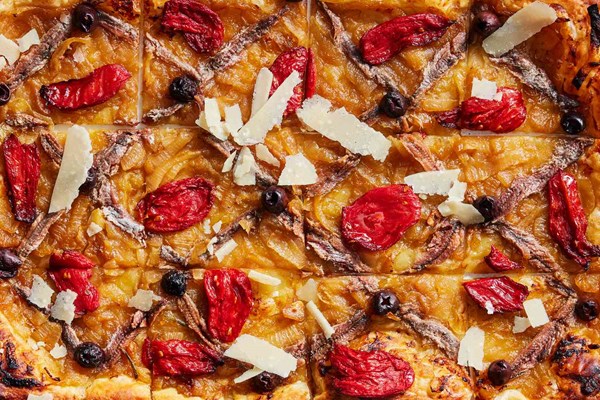 Roasted tomato pissaladière