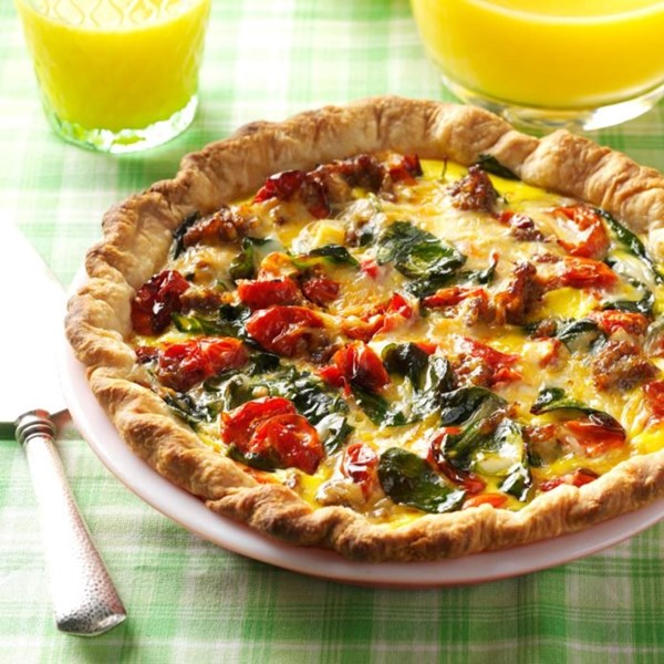 Roasted tomato quiche