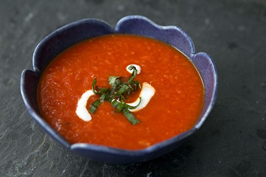 Roasted tomato soup with chipotle