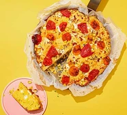 Roasted tomato, sweetcorn, thyme & feta cornbread