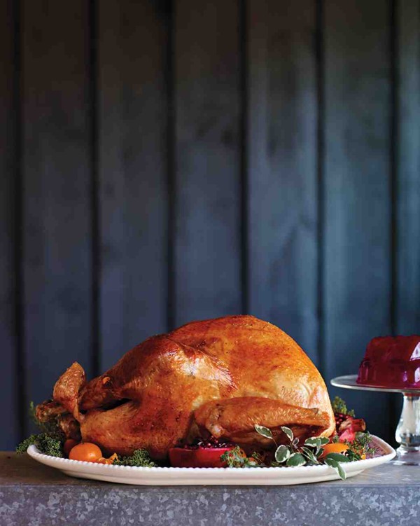 Roasted turkey with dry brine