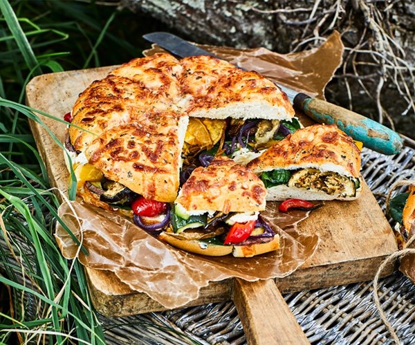 Roasted vege & feta sandwiches