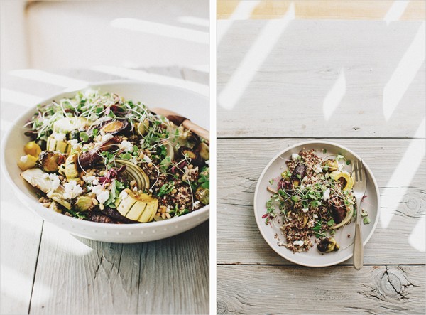 Roasted vegetable + quinoa bowl