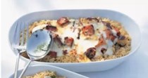 Roasted vegetable and brown rice gratin