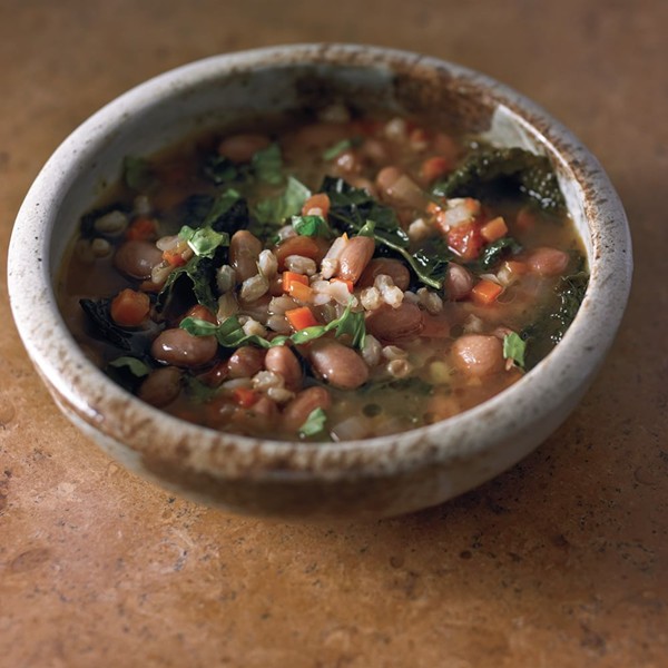 Roasted vegetable and farro soup (Zuppa di farro con verdura)
