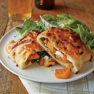 Roasted vegetable and spinach turnovers