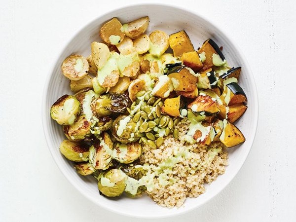 Roasted vegetable grain bowl