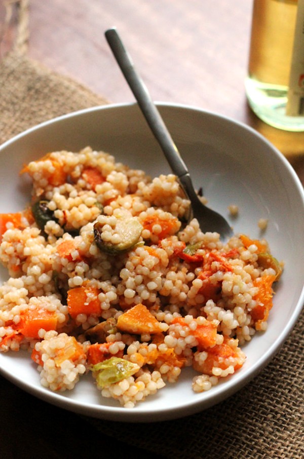 Roasted vegetable harvest salad with sesame chili sauce