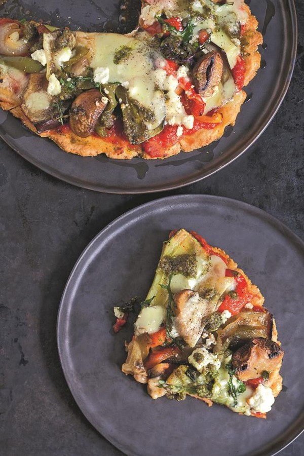 Roasted vegetable pizza