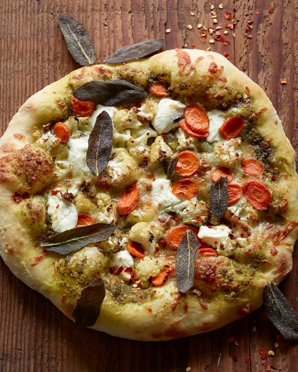 Roasted vegetable pizza