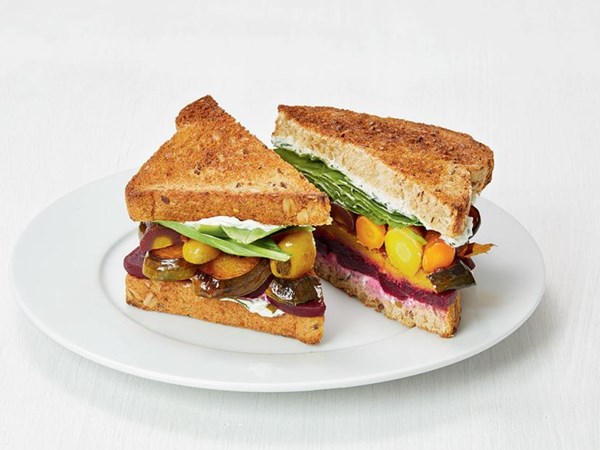 Roasted vegetable sandwiches 