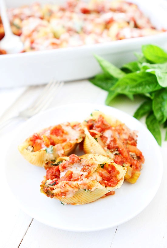 Roasted vegetable stuffed shells