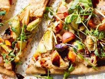 Roasted veggie flatbreads