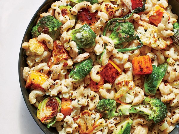 Roasted veggie mac and cheese