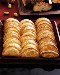 Roasted winter squash and onion turnovers