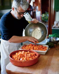 Roasted winter squash with herbs and garlic