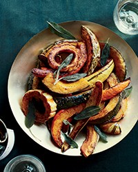Roasted winter squash with vanilla butter
