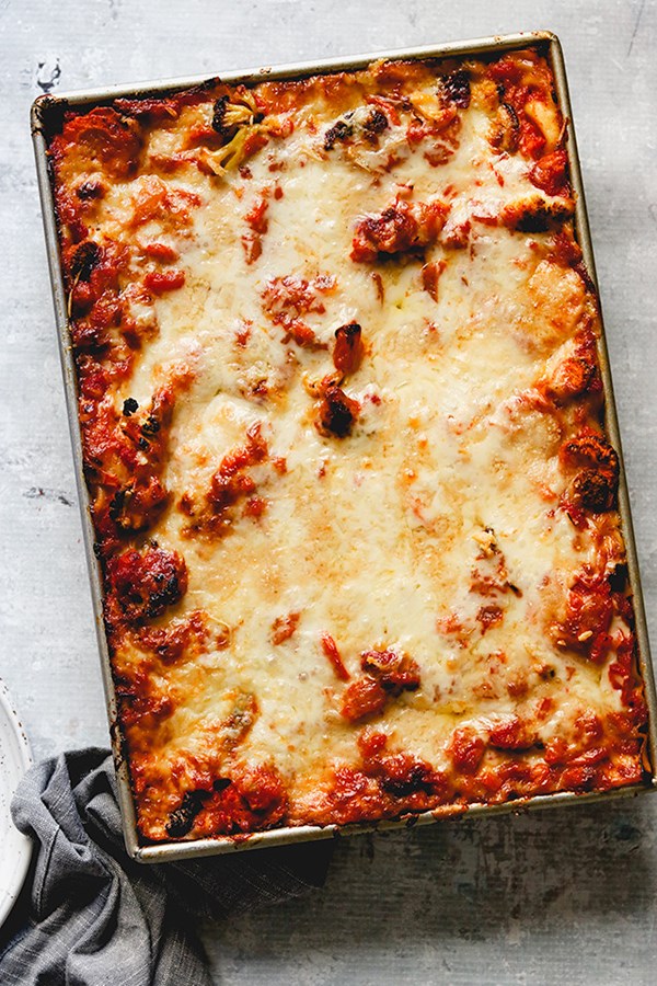 Roasted winter vegetable lasagna